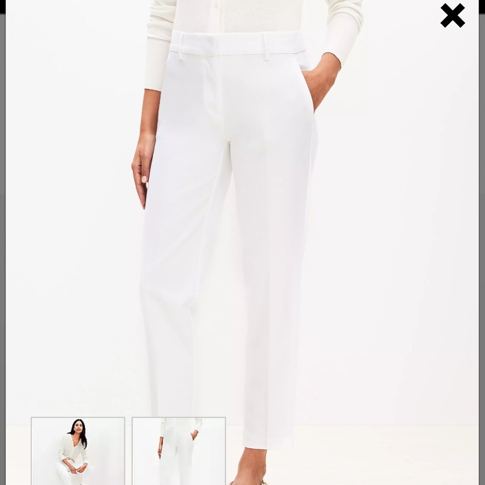 Loft The Rivera Slim Size 12 White NWT